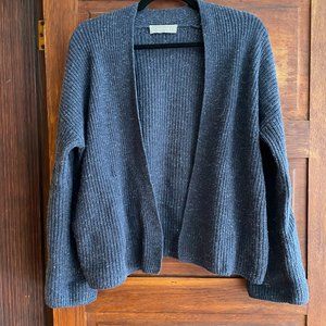 Everlane The Twisted Cardigan Blue Merino Wool